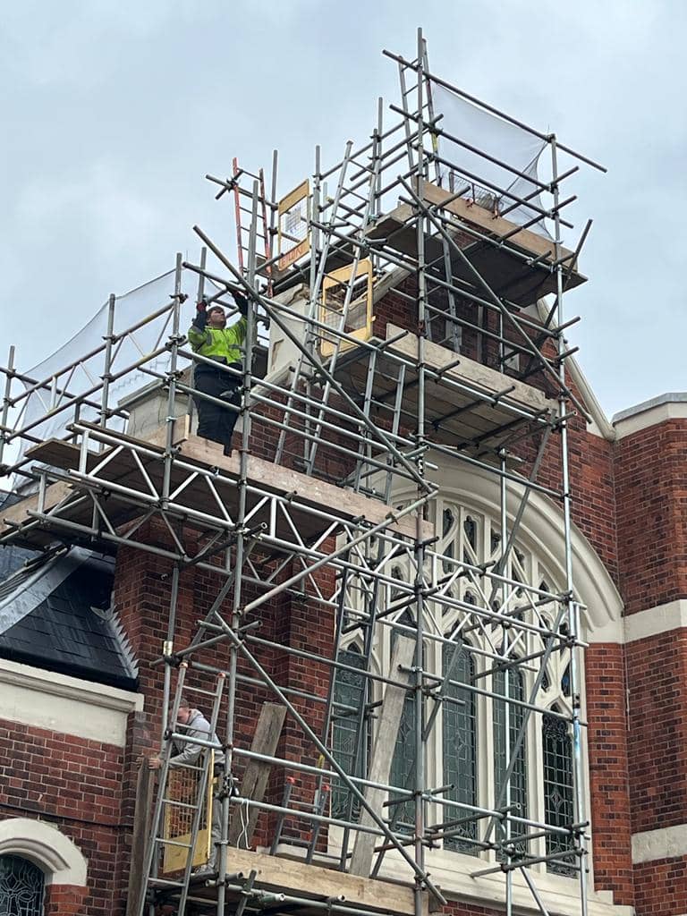 Scaffold for roofing, Stoke Road, Gosport